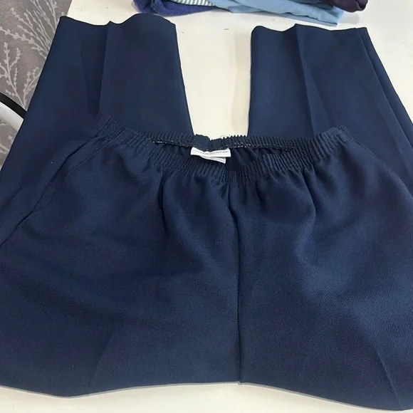 Alfred Dunner Navy Trousers - Picture 2 of 5